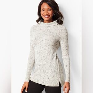 Talbots Womens Pure 100% Cashmere Sweater Sz XS Mock Turtleneck Academia Preppy